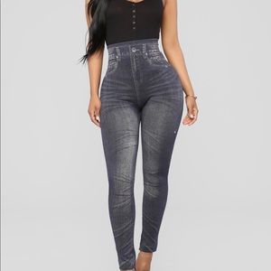 Larissa Denim Print Leggings
